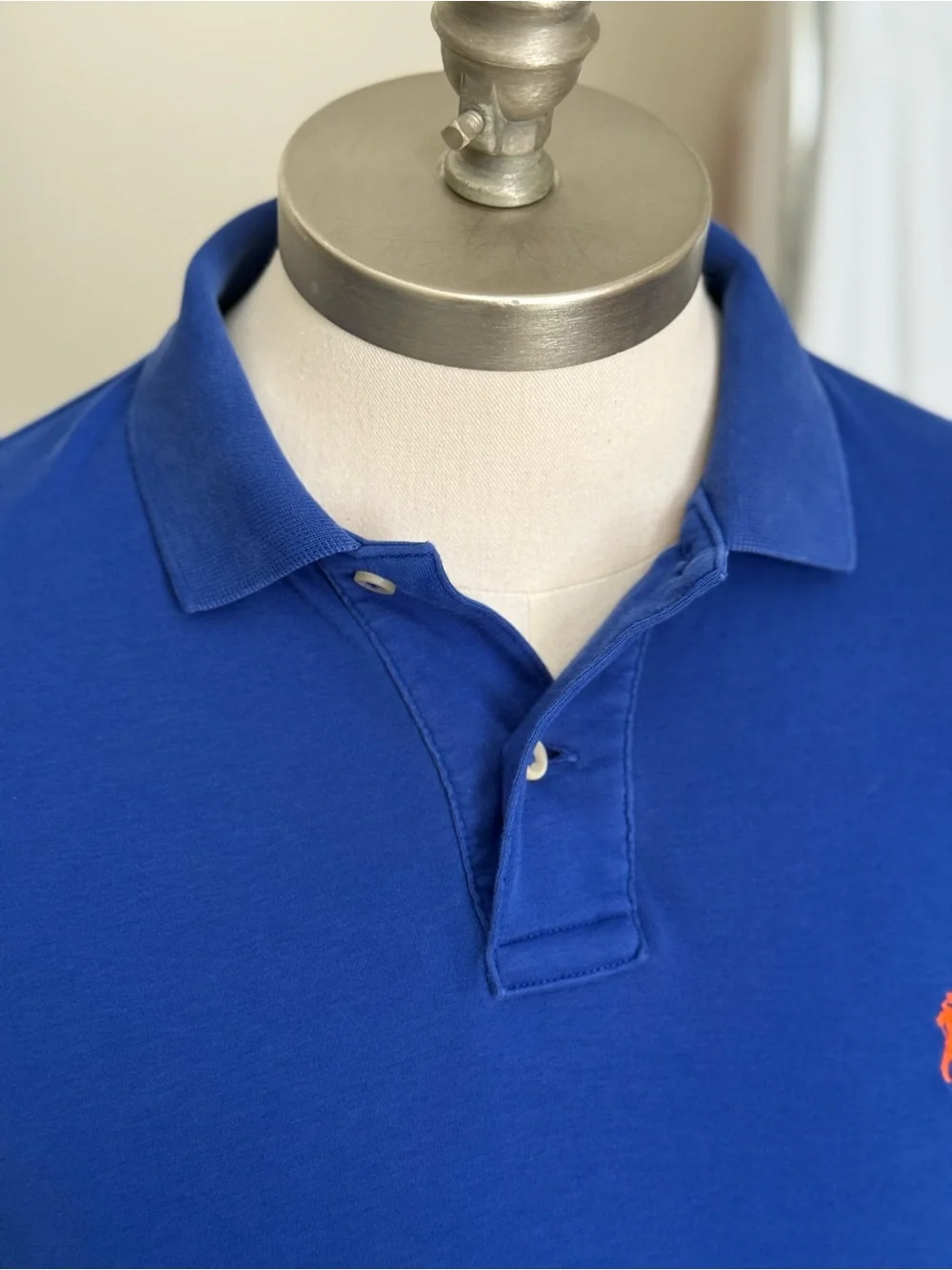 Ralph Lauren Mens Royal Blue Polo with Orange Pony